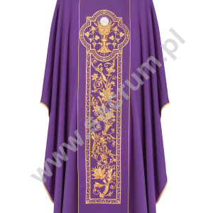 Ornat haftowany z symbolem kielicha eucharystycznego, KOR/040/03/01 FIOLET