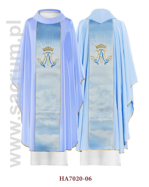 Ornat Maryjny z pasem sublimowanym i haftowanym HA7020/06