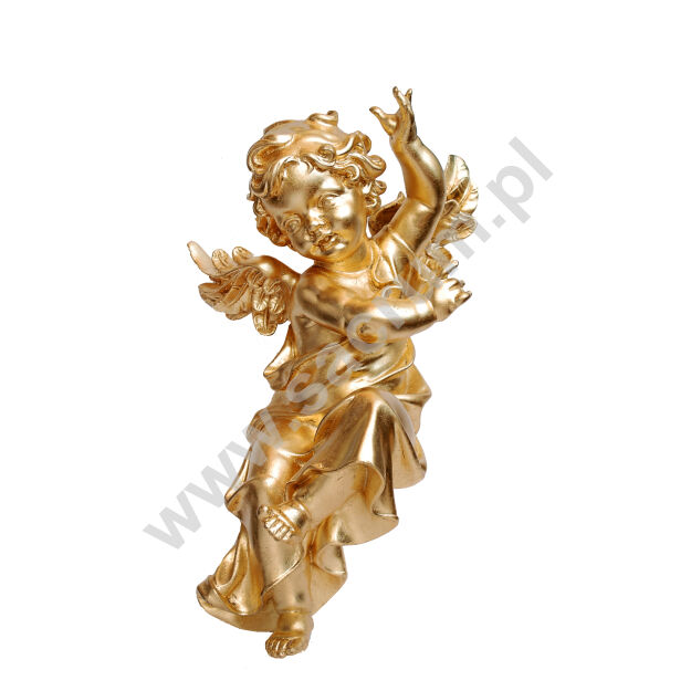 Anioł drewniany, złocony 40 cm