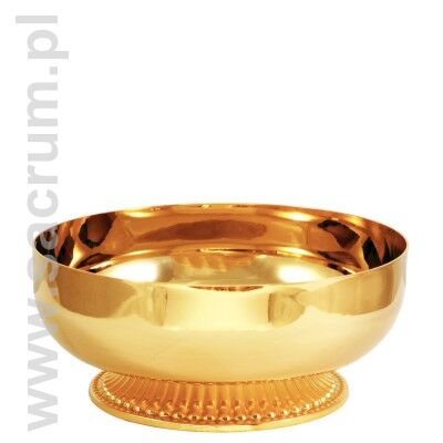 Patena głęboka, złocona 24k złotem, średnica 12 cm, 07-660