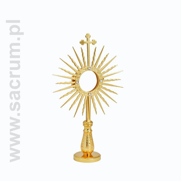 Minimonstrancja złocona 03-2544, wysokość 20,5 cm