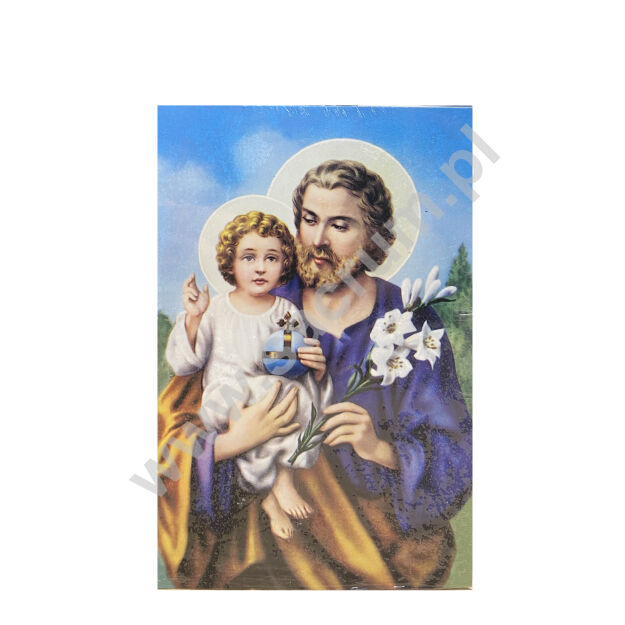 Obrazki / pocztówki 10x15 cm, ze św. Józefem, 100 szt. Nr 013
