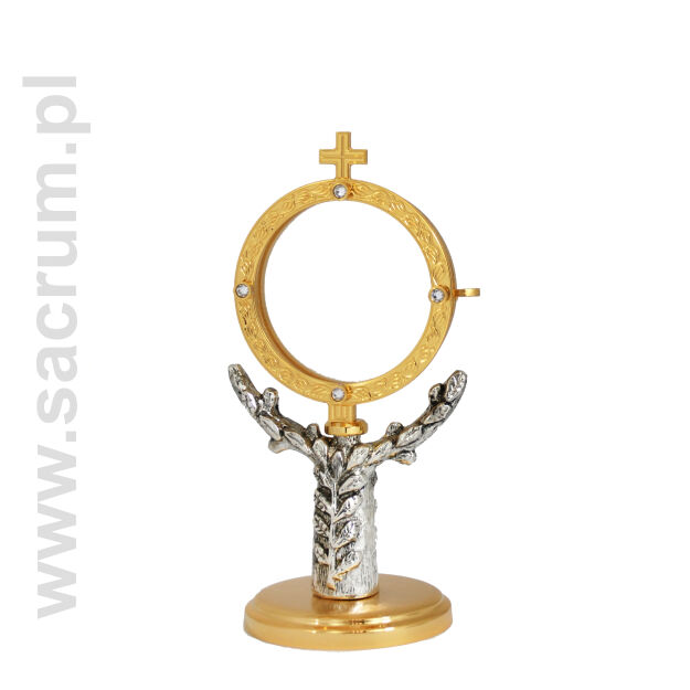 Minimonstrancja złocona 03-480R, wysokość 19 cm