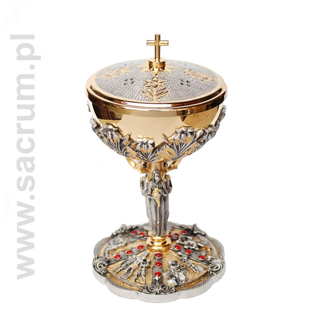 Puszka złocona 08-105/1, wysokość 23 cm