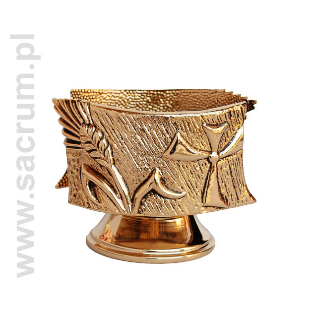 Lichtarz mosiężny 36-981, wysokość 10 cm, średnica 9 cm