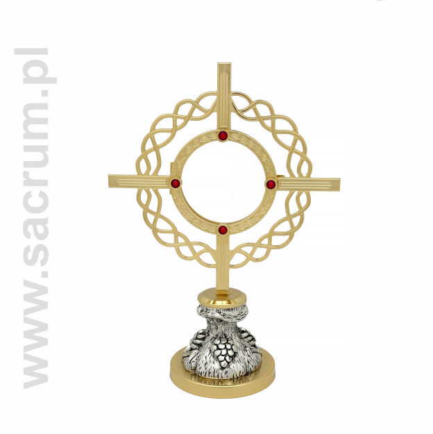 Minimonstrancja złocona 03-2533, wysokość 26 cm