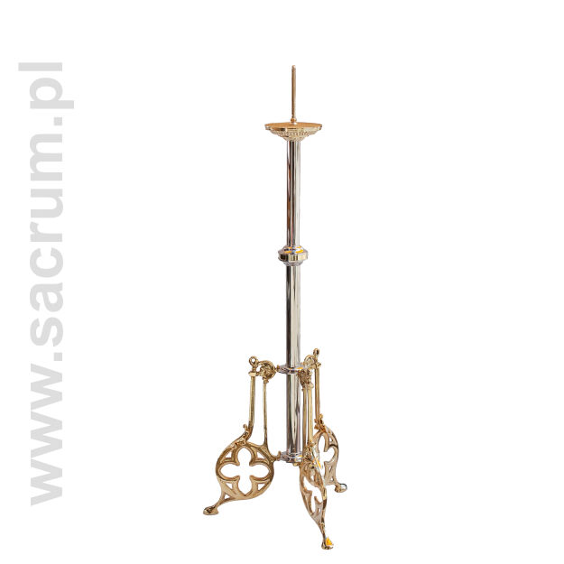 Lichtarz mosiężny, 20-xxx, wysokość 98 cm