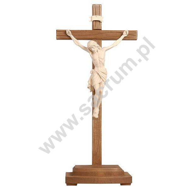 Drewniany Korpus Chrystusa na krzyżu 32-708001, (natural) - różne wielkości 
