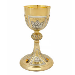 KIelich liturgiczny złocony 08-750, wysokość 22 cm