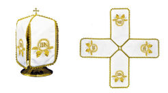 Welon na puszkę haftowany na planie krzyża IHS KWE/015/K