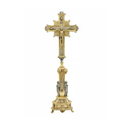 Krzyż ołtarzowy złocony 04-222, wysokość 60 cm