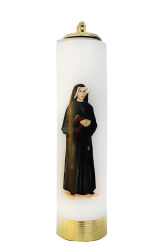 Świeca olejowa ręcznie malowana Św. Faustynaa