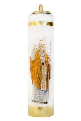 Świeca olejowa ręcznie malowana Św. Jan Paweł II
