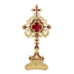 Relikwiarz złocony 24-1415, wysokość 35 cm